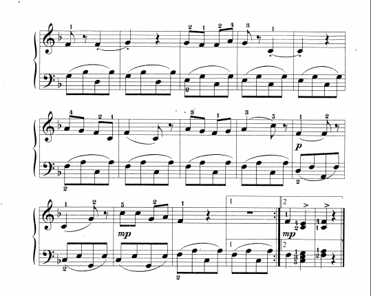 Piano Sheet Có con chim vành khuyên nhỏ - bài hát cho bé