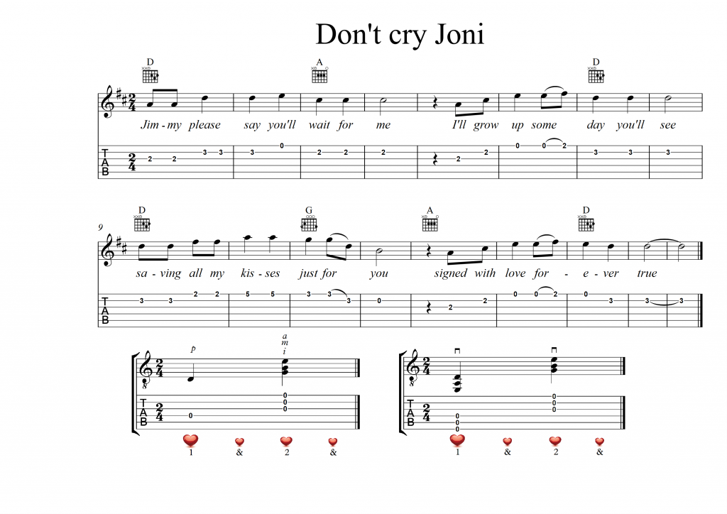 Sheet nhạc bài hát dont cry jonny