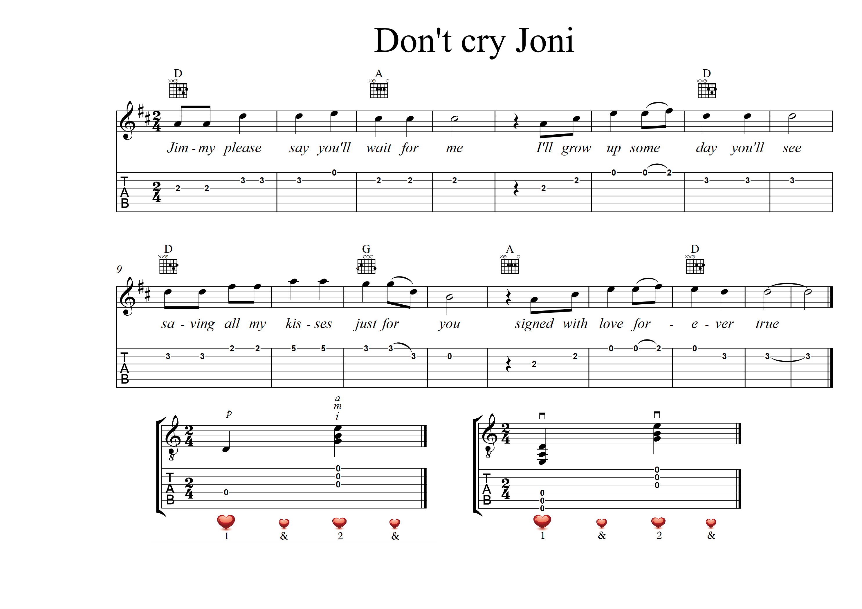 Sheet nhạc bài hát don’t cry Jonny